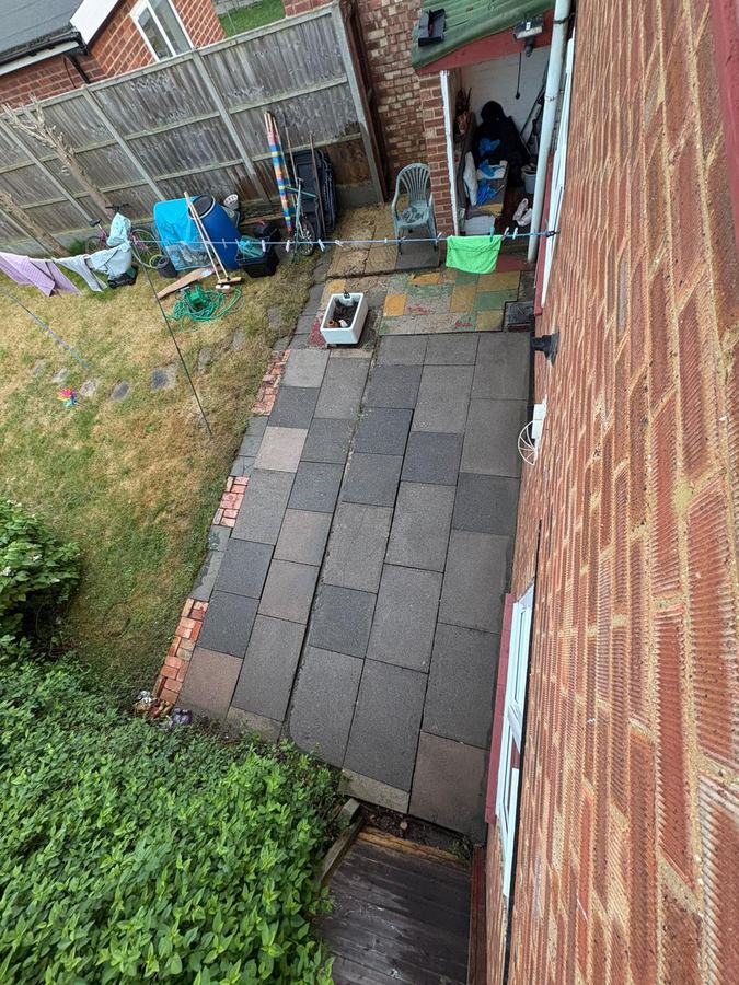 After patio cleaning